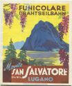 Lugano - Monte San Salvatore - Drahtseilbahn - Faltblatt mit 4 Abbildungen
