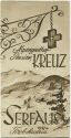 Serfaus - Alpengasthof Pension Kreuz 30er Jahre - Faltblatt mit 11 Abbildungen