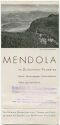 Mendola Mendel 30er Jahre - Faltblatt mit 6 Abbildungen