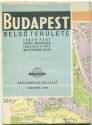Budapest - Stadtplan der Innenbezirke 1959