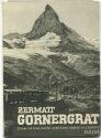 Zermatt - Gornergrat 1937 - Panorama 14cm x 84cm signiert E. Hodel