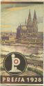 Köln Keulen 1928 - PRESSA - Faltblatt mit 10 Abbildungen