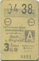 Berlin S-Bahn Fahrkarte - Arbeiterwochenkarte 04. 1938 - (Schönhauser Allee)