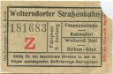 Woltersdorf - Woltersdorfer Strassenbahn - Fahrschein