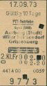 Historische Fahrkarte - Schweizerische PTT-Betriebe - Lyss (SBB) Aarberg (Stadt) Wiler bei Seedorf Grissenberg