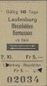 Laufenburg Rheinfelden oder Hornussen via Stein und zurück - Fahrkarte 1971