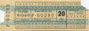Deutsche Reichspost - Fahrschein 20 Rpf.