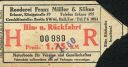 Historische Fahrkarte - Reederei Franz Müller & Söhne Erkner - Hin- und Rückfahrt Preis 1.75