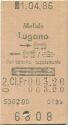 Melide - Lugano und zurück - Fahrkarte 1986