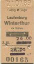 Laufenburg - Winterthur via Koblenz und zurück - Fahrkarte 1989