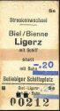 Streckenwechsel Biel Ligerz mit Schiff statt mit Bahn - Fahrkarte 1969