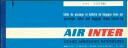 Air Inter 1973 - Flugschein - Grenoble Paris Orly