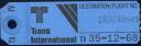 Baggage strap tag - Trans International Airlines