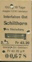 Interlaken Ost - Schilthorn via Stechelberg und zurück - Ausgabe LS MS Interlaken - Fahrkarte