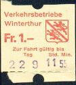 Verkehrsbetriebe Winterthur - Fahrkarte