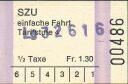 SZU Sihltal-Zürich-Uetliberg-Bahn - Fahrschein