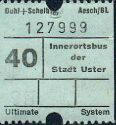 Innerortsbus der Stadt Uster - Fahrschein