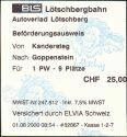 BLS Lötschbergbahn - Autoverlad Lötschberg