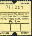 Strassentunnel Munt la Schera EKW - einfache Fahrt Person
