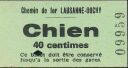 Chemin de fer Lausanne-Ouchy - Chien 40 centimes