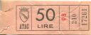 Fahrschein Torino - ATAC 50 Lire