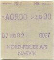 Norwegen - Nord-Ferjer A/S Narvik - Fahrschein