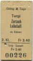 Turgi Zurzach od. Leibstadt via Koblenz - Fahrkarte