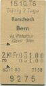 Rorschach Bern via Winterthur Zürich Olten - Fahrkarte