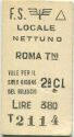 F.S. - Nettuno Roma - Biglietto Fahrkarte
