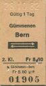 Gümmenen Bern und zurück - Fahrkarte