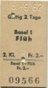 Basel Flüh - Fahrkarte 1962
