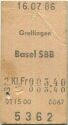 Grellingen Basel SBB - Fahrkarte