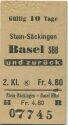 Stein-Säckingen Basel SBB und zurück - Fahrkarte
