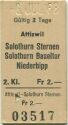 Attiswil Solothurn Sternen Solothurn Baseltor Niederbipp - Fahrkarte