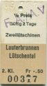 Zweilütschinen Lauterbrunnen Lütschental - Fahrkarte