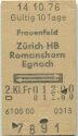 Frauenfeld - Zürich HB Romanshorn Egnach und zurück - Fahrkarte