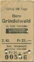 Bern Grindelwald via Spiez Interlaken und zurück - Fahrkarte