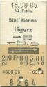 Biel/Bienne Ligerz hin mit Bahn zurück mit Bahn /Schiff - Fahrkarte