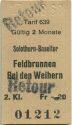 Tarif 639 - Solothurn-Baseltor Feldbrunnen Bei den Weihern - Fahrkarte