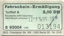 Berlin - BVG - Fahrschein Ermäigung