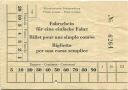 Schweizerische Postverwaltung - Fahrschein für eine Einfache Fahrt