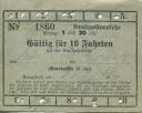 Kraftpostverkehr 1942 - Gültig für 10 Fahrten auf der Kraftpoststrecke - Fahrkarte