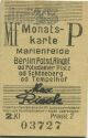 Berlin - Monatskarte - Marienfelde Berlin Potsd. Ringbf.