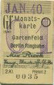 Berlin - Monatskarte - Gartenfeld Berlin Ringbahn