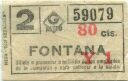 Spanien - Barcelona - G Metro - Fontana - Fahrschein