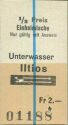 Drahtseilbahn - Unterwasser Iltios und zurück - Fahrkarte