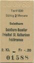 Solothurn - Solothurn-Baseltor Friedhof St. Katharinen Feldbrunnen - Fahrkarte
