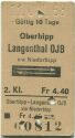 Oberbipp - Langenthal OJB via Niederbipp und zurück - Fahrkarte