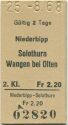 Niederbipp Solothurn Wangen bei Olten - Fahrkarte