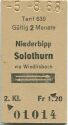 Tarif 639 - Niederbipp Solothurn via Wiedlisbach und zurück - Fahrkarte